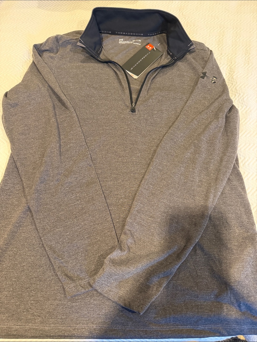 Under Armour Men’s Heather Gray Quarter-Zip Performance Pullover